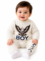Eagle Boy Knitted Winter Co-ord Set – Yellow