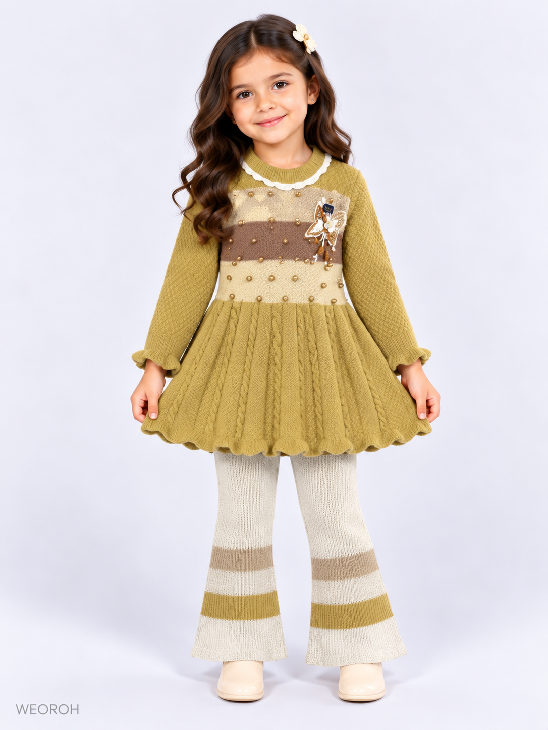 Cozy Autumn Knitwear Fashion Portrait